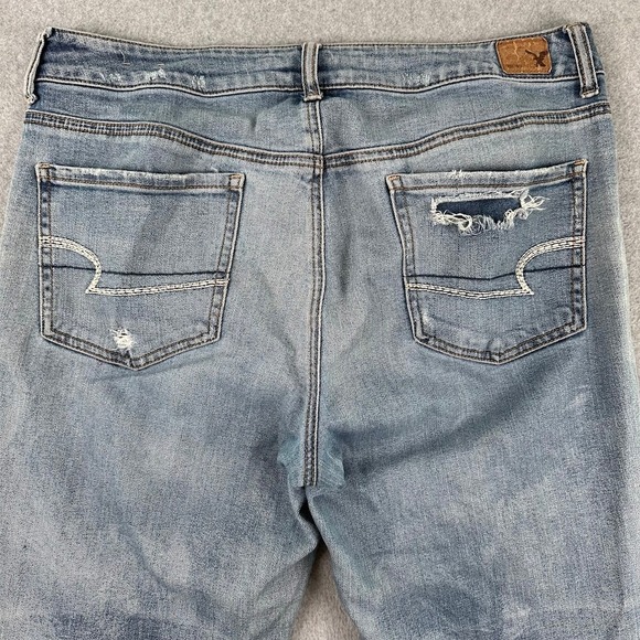American Eagle Womens Jeans Tomgirl Distressed Button Fly Size 12 - Picture 12 of 13